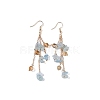 Golden Plated Brass Dangle Earrings EJEW-K275-01G-02-1