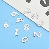 201 Stainless Steel Number Charms STAS-S035-M-6