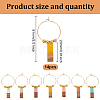 Brass Wine Glass Charms AJEW-GO00012-2