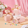 Wedding Paper Candy Gift Packaging Boxes with Polyester Ribbon CON-WH0105-07-5