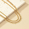 Alloy Disc Tassel Twisted Chain Double Layer Necklaces for Women FS-WG469BC-01-1
