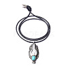 Alloy Pendant Necklaces NJEW-F235-17AS-4