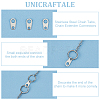 Unicraftale 1000Pcs 316 Surgical Stainless Steel Chain Tabs STAS-UN0053-18-5