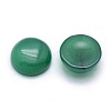Natural Dyed & Heated Green Onyx Agate Cabochons G-P393-R43-10mm-2