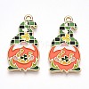 Alloy Enamel Pendants ENAM-T022-01B-1
