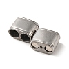 304 Stainless Steel Magnetic Clasps with Glue-in Ends STAS-P325-02P-3