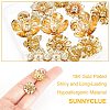 20Pcs 5 Style Brass Bead Caps KK-SC0004-92-3