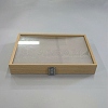 Rectangle Bamboo Badge Presentation Boxes CON-WH0095-20B-1