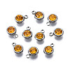 201 Stainless Steel Rhinestone Charms STAS-S068-18-1