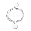 304 Stainless Steel Paperclip Chains & Cable Chain Jewelry Sets SJEW-K153-62P-4