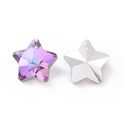 Electroplate Glass Charms X-GLAA-H104-A03-1