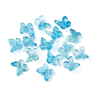 Electroplate Glass Beads EGLA-E059-E-1