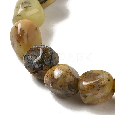 Natural Yellow Moss Agate Beads Strands G-B078-D13-01-1