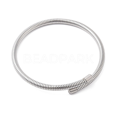 304 Stainless Steel Spring Bangles for Women BJEW-Z086-01P-01-1