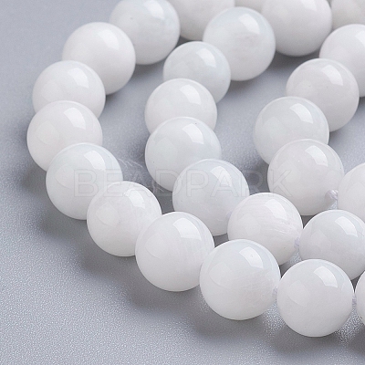 Natural Rainbow Moonstone Beads Strands G-C068-8mm-1-1