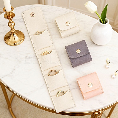Microfiber Jewelry Rolls for Rings Earrings Necklaces AJEW-C045-01A-1