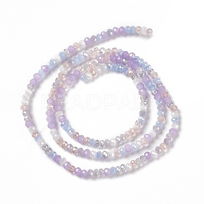 Electroplate Glass Beads Strands EGLA-S192-001A-B11-1