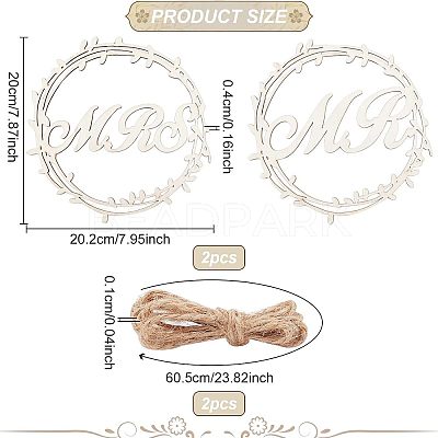 Wooden Big Pendants DIY-WH0016-45-1