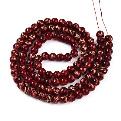 Baking Paint Glass Beads X1-DGLA-N010-8mm-07-1