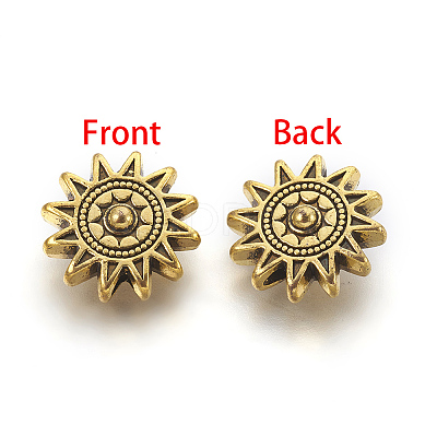 Tibetan Style Alloy Sun Beads LS-TIBEP-GC188-AG-NR-1