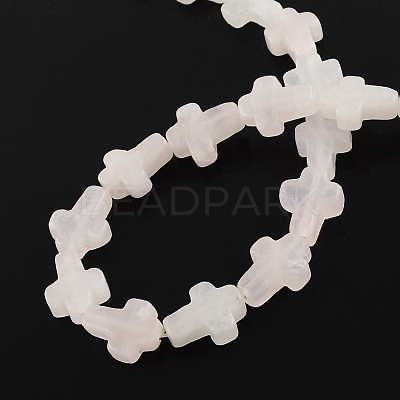 Natural Rose Quartz Bead Strands G-R185-8x12mm-19-1