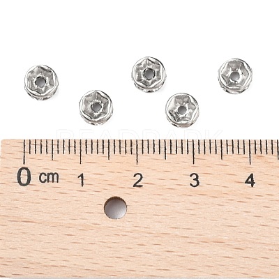 316 Surgical Stainless Steel Crystal Rhinestone Spacer Beads STAS-N032-06P-1