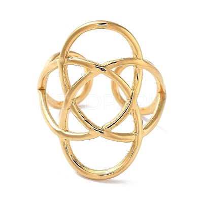 304 Stainless Steel Open Cuff Rings for Women RJEW-M020-07G-05-1