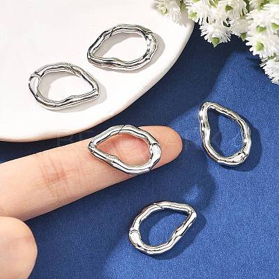 SHEGRACE Brass Spring Gate Rings XGRQ58021-761P-1