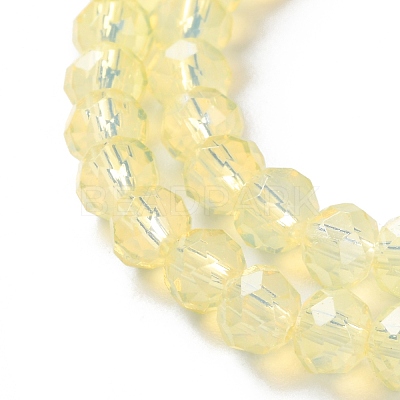 Baking Paint Transparent Glass Beads Strands DGLA-A034-J6MM-D06-1