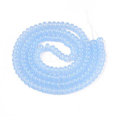 Baking Paint Imitation Jade Glass Beads Strands GLAA-T025-8mm-16-1