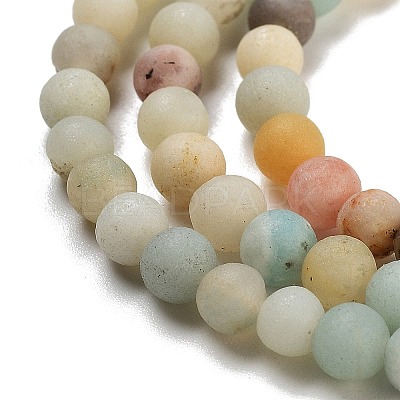 Natural Flower Amazonite Beads Strands G-G697-F05-4mm-01-1