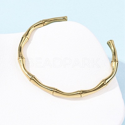 304 Stainless Steel Cuff Bangles BJEW-B150-01G-1