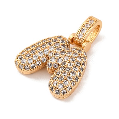 Brass Micro Pave Cubic Zirconia Pendants KK-C076-29M-G01-1