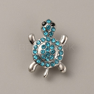 Alloy Rhinestone Snap Buttons FIND-WH0111-246-1