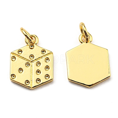 Brass Pendant Rhinestone Settings KK-K341-04G-1