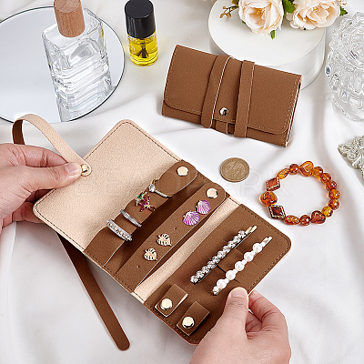 Rectangle PU Leather Envelope Travel Folding Rolls AJEW-WH048-966B-1