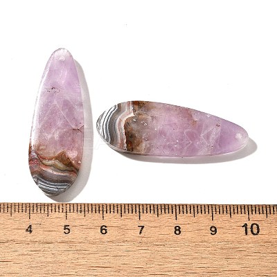 Natural Amethyst Lace Agate Pendants G-A244-07E-1