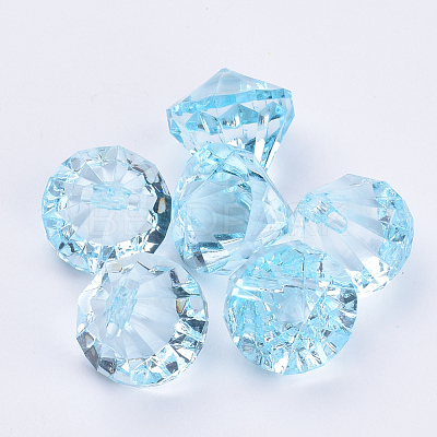 Transparent Acrylic Pendants X-TACR-Q260-C-V38-1