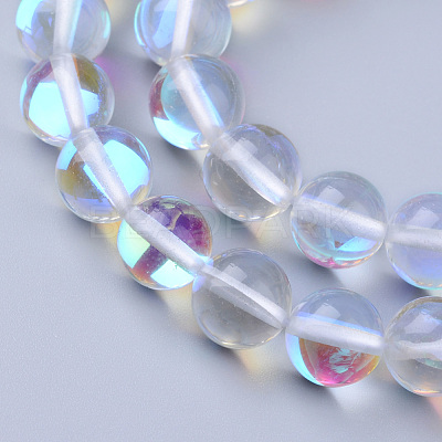 Synthetic Moonstone Beads Strands X-G-R375-6mm-B13-1