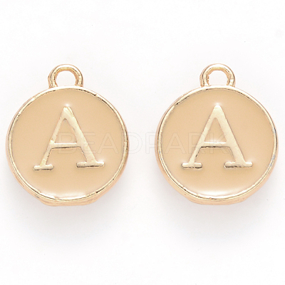 Golden Plated Alloy Enamel Charms ENAM-S118-06A-1