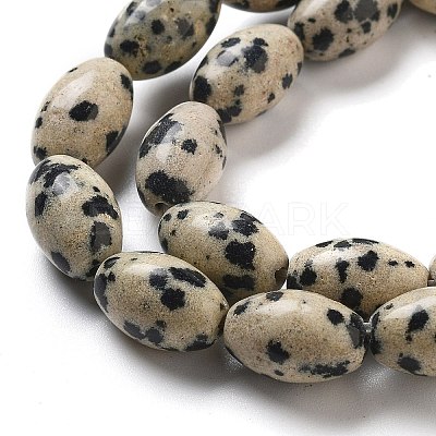 Natural Dalmatian Jasper Beads Strands G-B106-B20-01-1