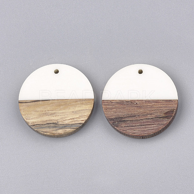 Resin & Walnut Wood Pendants RESI-S358-02B-01-1