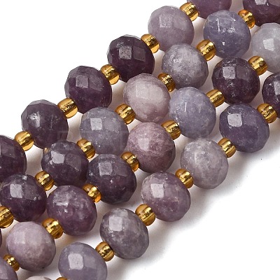 Natural Lepidolite Beads Strands G-D105-B08-1