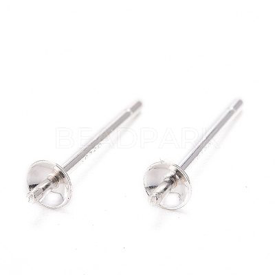925 Sterling Silver Stud Earring Findings STER-K167-027A-S-1