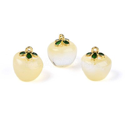Transparent Glass Apple Pendants X1-DGLA-E004-16K-1