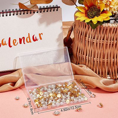 120Pcs 3 Style Flower Sew on Rhinestone FIND-GF0004-14-1