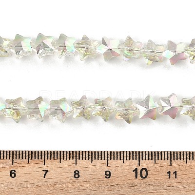 Electroplate Transparent Glass Beads Strands EGLA-U004-03A-HP06-1