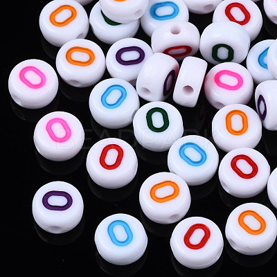 White Opaque Acrylic Beads MACR-T038-18-0-1