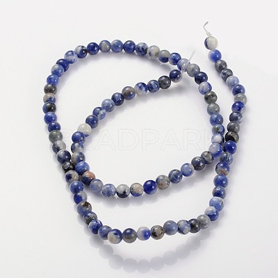Natural Sodalite Beads Strands X-GSR4mmC013-1
