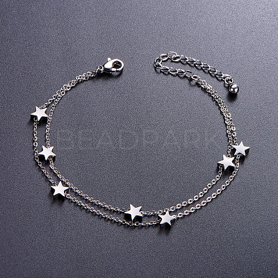 Trendy Stainless Steel Anklet JA42B-1